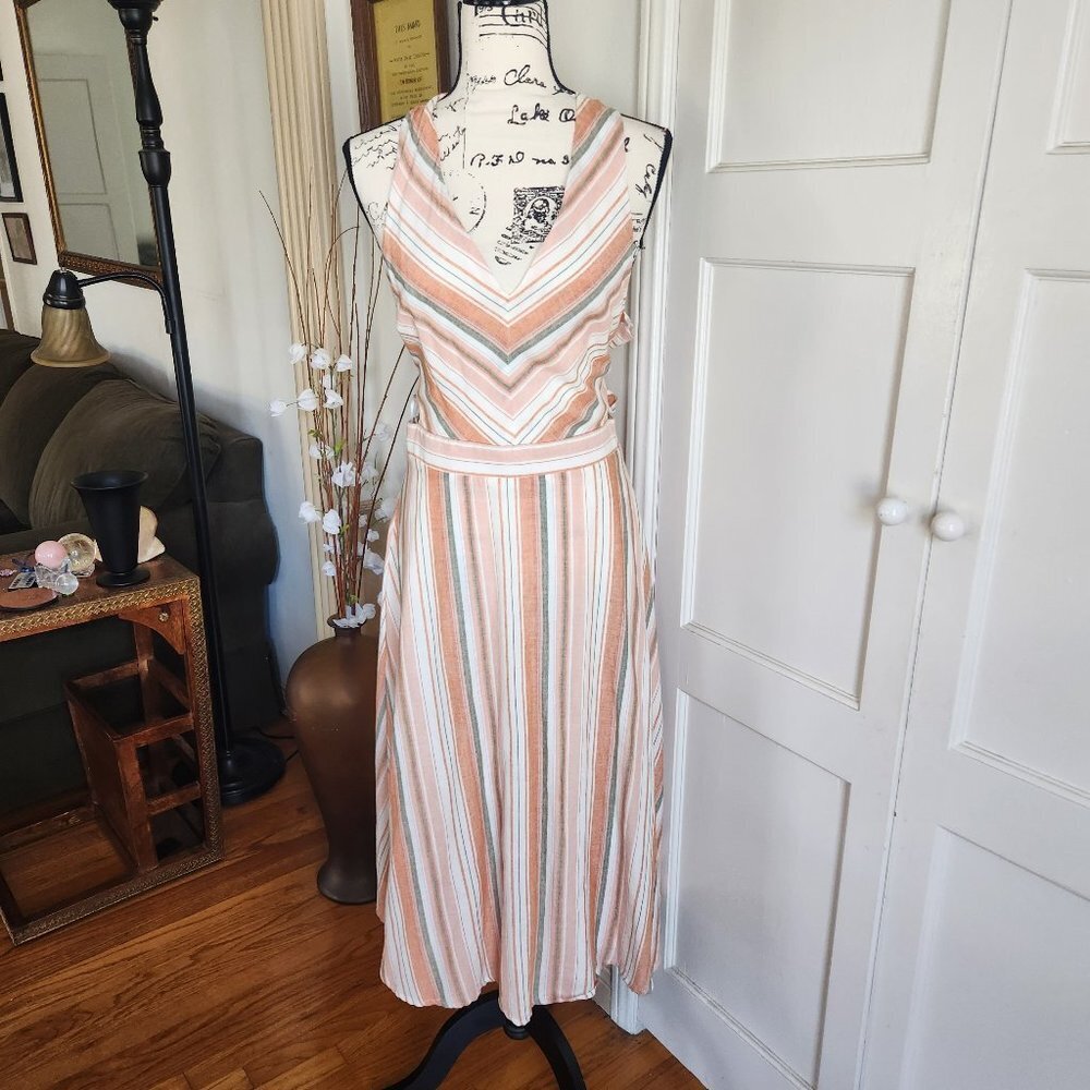 Gilli Striped Sleeveless Dress NWT Sz M